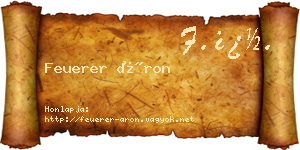 Feuerer Áron névjegykártya